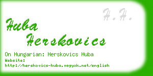 huba herskovics business card